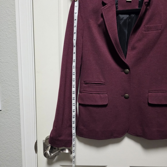 J. Crew Women's Burgundy Schoolboy Blazer - Size 4 - Picture 5 of 7